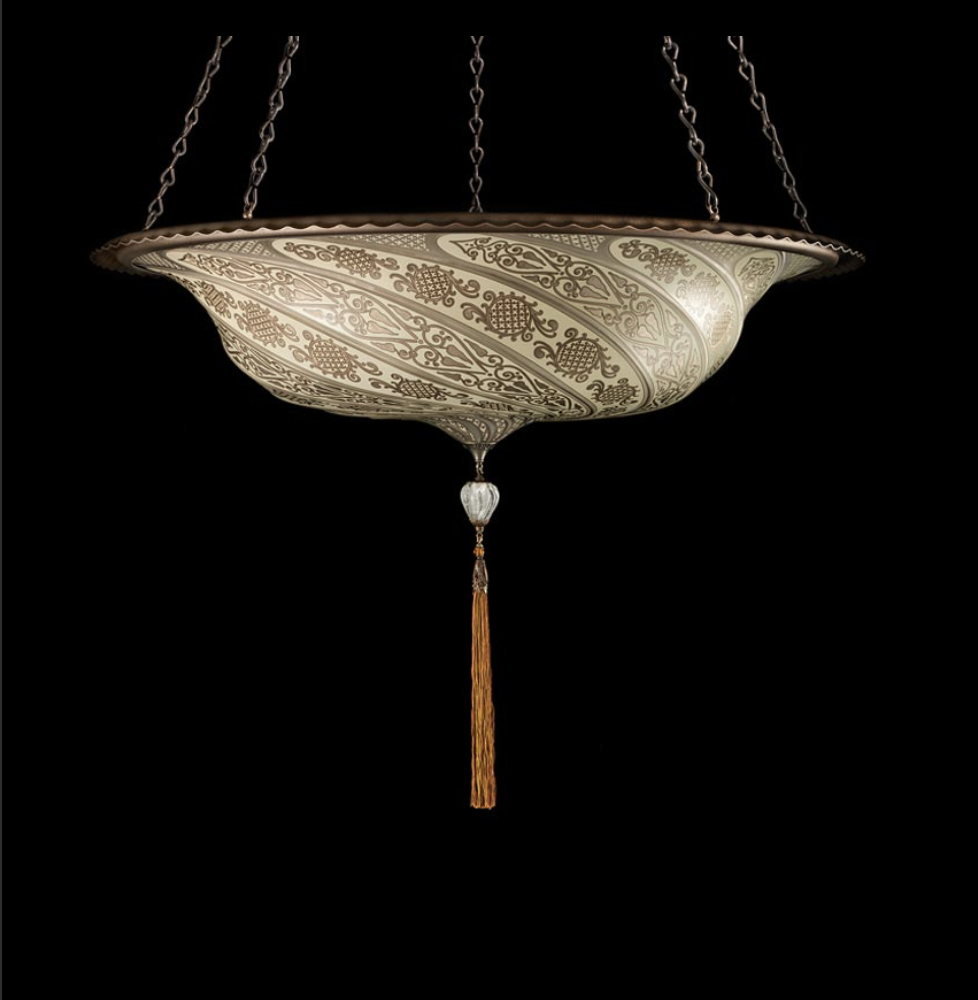 Venetia studiumvScudo Saraceno silver classic glass lamp 吊灯