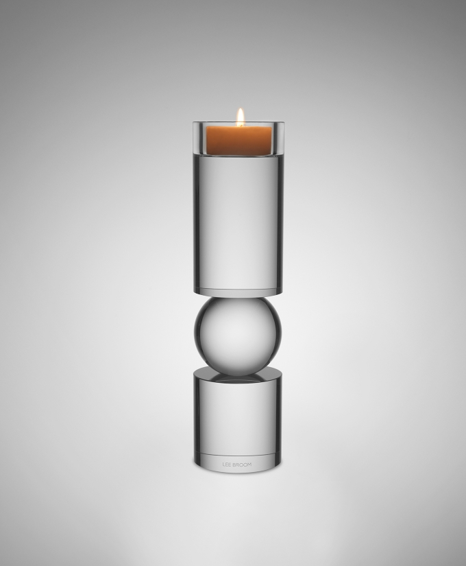Lee BroomFulcrum Candlestick Travertine蜡烛
